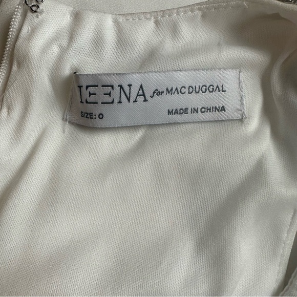 Mac Duggal NWT Ieena Bejeweled Body Con Sleeveless White Mini Dress, size 0 - Picture 7 of 10